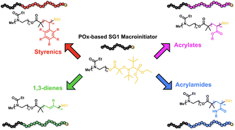 Graphical abstract: Expanding the poly(2-oxazoline) block copolymer possibilities through nitroxide mediated polymerisation