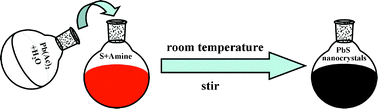 Graphical abstract: Synthesis of PbS nanocrystals from sulfur–amine solutions at room temperature