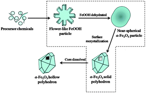 Graphical abstract: α-Fe2O3 hollow structures: formation of single crystalline thin shells