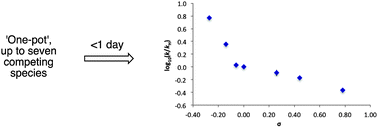 Graphical abstract: ‘One-pot’ Hammett plots: a general method for the rapid acquisition of relative rate data