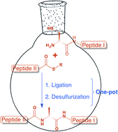 Graphical abstract: Highly efficient one-pot ligation and desulfurization