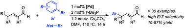 Graphical abstract: Access to congested quaternary centers by Pd-catalyzed intermolecular γ-arylation of unactivated α,β-unsaturated aldehydes