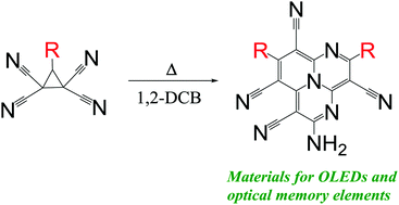Graphical abstract: Unprecedented thermal condensation of tetracyanocyclopropanes to triazaphenalenes: a facile route for the design of novel materials for electronic applications