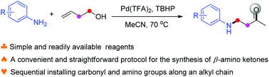 Graphical abstract: Palladium-catalyzed oxidative amination of homoallylic alcohols: sequentially installing carbonyl and amino groups along an alkyl chain