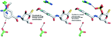 Graphical abstract: Designing interactions by control of protein–ligand complex conformation: tuning arginine–arene interaction geometry for enhanced electrostatic protein–ligand interactions