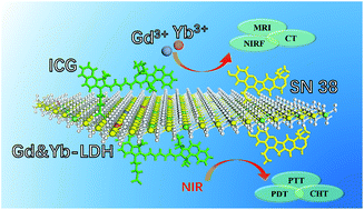 Graphical abstract: A bottom-up synthesis of rare-earth-hydrotalcite monolayer nanosheets toward multimode imaging and synergetic therapy