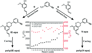 Graphical abstract: Heat-resistant and robust biobased benzoxazine resins developed with a green synthesis strategy