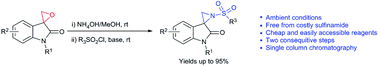 Graphical abstract: Sequential one-pot synthesis of N-sulfonyl spiroaziridine oxindoles from spiroepoxy oxindoles