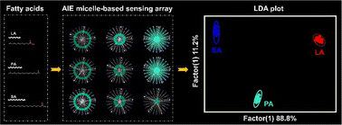 Graphical abstract: Aggregation-induced emission micelle-based sensing array for discrimination of long-chain fatty acids