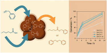 Graphical abstract: Tuneable sulfonated hypercrosslinked polymers for selective esterification: insights into performance and stability