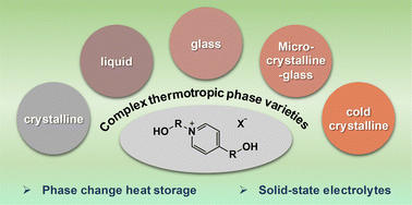 Graphical abstract: Complex phase behavior of dihydroxyl-functionalized ionic liquids at low temperature