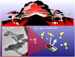 Graphical abstract: One-pot facile synthesis of rod-like Bi2S3 particles in deep eutectic solvent and their ppb-level selective H2S gas detection