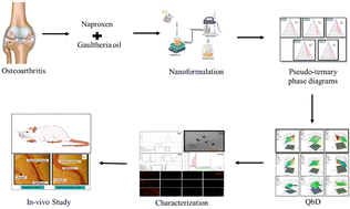 Graphical abstract: Development of a naproxen and gaultheria oil based topical nanoemulsion for the amelioration of osteoarthritis