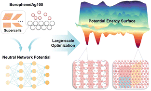 Graphical abstract: Machine learning-driven global optimization reveals nanometre-scale mixed phases of borophene on Ag(100)