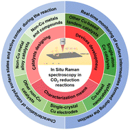 Graphical abstract: In situ Raman spectroscopic studies of CO2 reduction reactions: from catalyst surface structures to reaction mechanisms
