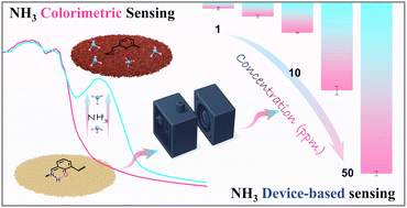 Graphical abstract: A colorimetric ammonia sensor based on interfacially assembled porous polymer membrane: coupled hydrogen-bonding and electronic structure modulation
