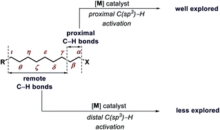 Diverse strategies for transition metal catalyzed distal C(sp3)–H ...