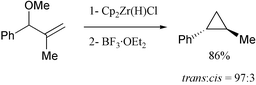 Graphical abstract: A one-pot access to cyclopropanes from allylic ethers via hydrozirconation–deoxygenative ring formation