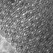 Graphical abstract: Study of the packing of double-walled carbon nanotubes into bundles by transmission electron microscopy and electron diffraction