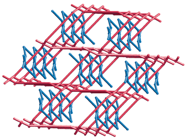 Graphical abstract: A new type of entanglement involving one-dimensional ribbons of rings catenated to a three-dimensional network in the nanoporous structure of [Co(bix)2(H2O)2](SO4)·7H2O [bix = 1,4-bis(imidazol-1-ylmethyl)benzene]