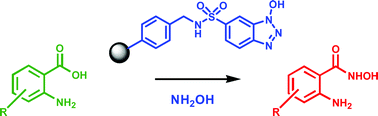 Graphical abstract: Parallel synthesis and in vitro activity of novel anthranilic hydroxamate-based inhibitors of the prostaglandin H2 synthase peroxidase activity