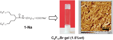 Graphical abstract: A triblock fluorous surfactant as a specific gelator for perfluorocarbons