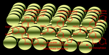 Graphical abstract: Probing the structural factors influencing columnar mesophase formation and stability in triphenylene discotics