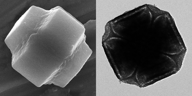 Graphical abstract: Prussian blue microcrystals prepared by selective etching and their conversion to mesoporous magnetic iron(iii) oxides