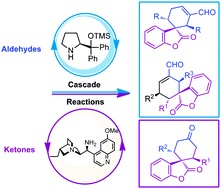 Graphical abstract: Multiple approaches to enantiopure spirocyclic benzofuranones using organocatalytic cascade reactions