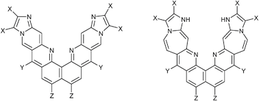 Graphical abstract: Polycyclic croissant-like organic compounds are powerful superbases in the gas phase and acetonitrile—a DFT study