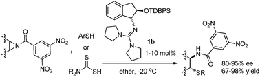 Graphical abstract: Guanidine-catalyzed enantioselective desymmetrization of meso-aziridines