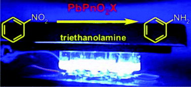 Graphical abstract: Selective photocatalytic reductions of nitrobenzene derivatives using PbBiO2X and blue light