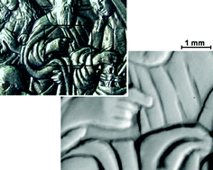 Graphical abstract: Reduction of surface effects and relief reconstruction in X-ray fluorescence microanalysis of metallic objects