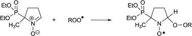Graphical abstract: DEPMPO: an efficient tool for the coupled ESR-spin trapping of alkylperoxyl radicals in water