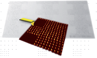 Graphical abstract: Rapid prototyping of poly(dimethoxysiloxane) dot arrays by dip-pen nanolithography