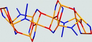 Graphical abstract: Building of a novel Mn12 Single Molecule Magnet by assembly of anisotropic {Mn3(μ3-O)(salox)3}+ triangles