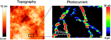 Graphical abstract: Surface and subsurface morphology of operating nanowire:fullerene solar cells revealed by photoconductive-AFM