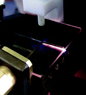 Graphical abstract: Studies with a miniaturized microwave induced plasma for element specific detection in gas chromatographic separations of halogenated hydrocarbons