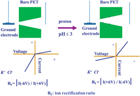 Graphical abstract: pH-Reversed ionic current rectification displayed by conically shaped nanochannel without any modification