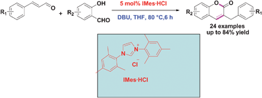 Graphical abstract: N-Heterocyclic carbene catalyzed conjugate umpolung reactions leading to coumarin derivatives