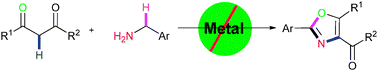 Graphical abstract: Metal-free, organocatalytic cascade formation of C–N and C–O bonds through dual sp3 C–H activation: oxidative synthesis of oxazole derivatives