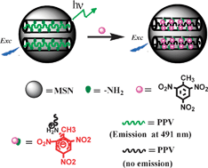 Graphical abstract: Detection of TNT based on conjugated polymer encapsulated in mesoporous silica nanoparticles through FRET