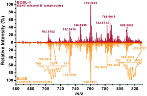 Graphical abstract: Rapid, non-targeted discovery of biochemical transformation and biomarker candidates in oncovirus-infected cell lines using LAESI mass spectrometry