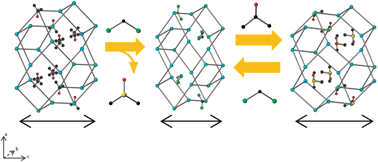 Graphical abstract: Guest-induced crystal-to-crystal expansion and contraction of a 3-D porous coordination polymer