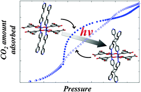 Graphical abstract: Photochemical cycloaddition on the pore surface of a porous coordination polymer impacts the sorption behavior