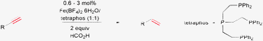 Graphical abstract: Selective iron-catalyzed transfer hydrogenation of terminal alkynes