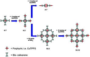 Graphical abstract: From self-assembly to noncovalent synthesis of programmable porphyrins' arrays in aqueous solution