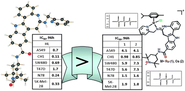 Graphical abstract: Ruthenium- and osmium-arene-based paullones bearing a TEMPO free-radical unit as potential anticancer drugs