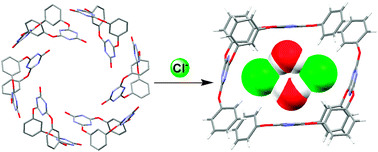 Graphical abstract: Anion-directed assembly of a rectangular supramolecular cage in the solid state with electron-deficient phenoxylated oxacalix[2]arene[2]triazine