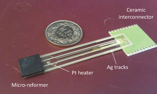 Graphical abstract: Syngas generation from n-butane with an integrated MEMS assembly for gas processing in micro-solid oxide fuel cell systems